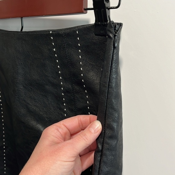 Altar’d State Black Faux Leather Mini Skirt Small EUC - Picture 4 of 9